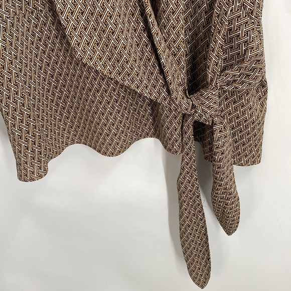 Michael Kors All Over Logo Print Front Tie Tunic Top Casual Plus Size 2X - Picture 5 of 10